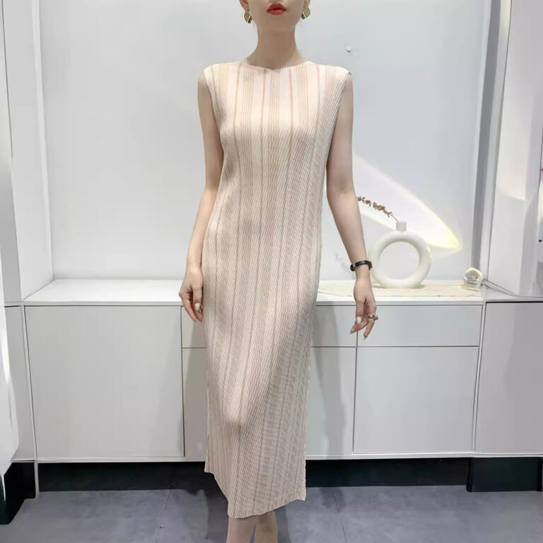 Scale Pleated Printing Advanced Sense Dress