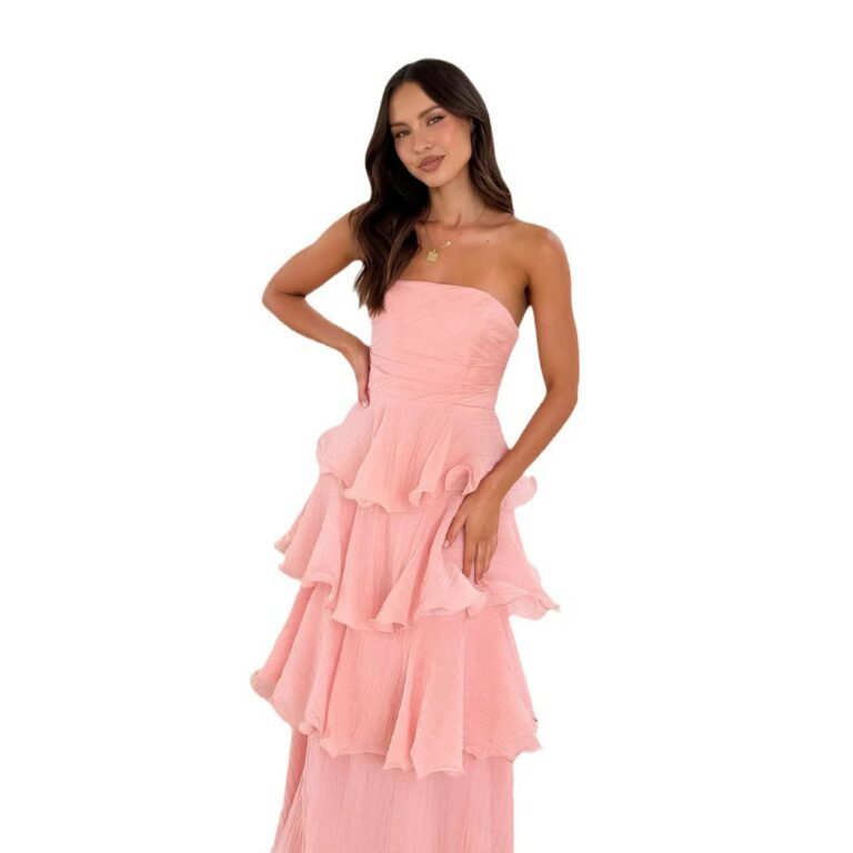 Women's Tube Top Backless Cake Dress - Image 4