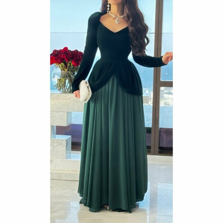 New Socialite Style Stitching Fake Two-piece Elegant Graceful Long Dress For Women - Image 7