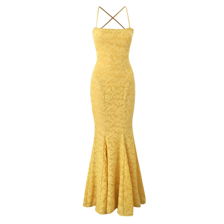 Vacation Style Elegant Waist Girdling Super Long Fishtail Dress - Image 5