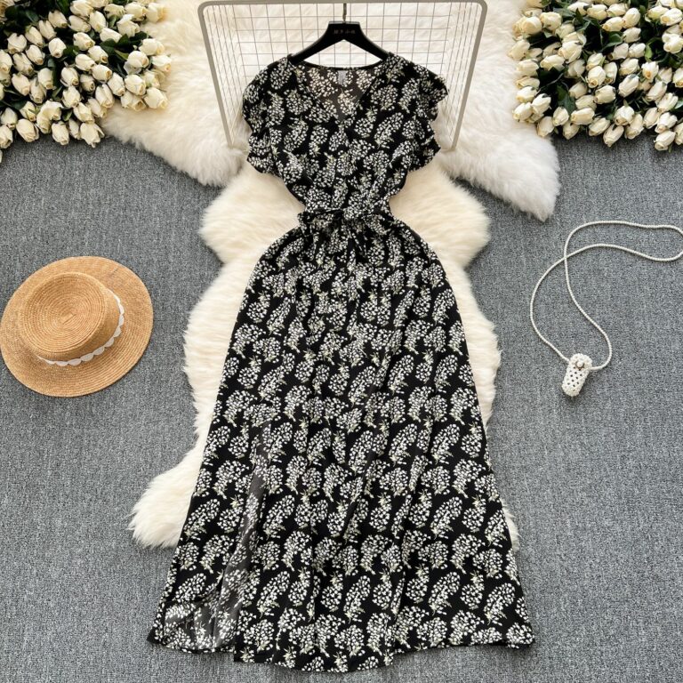Slimming Mid-length Slit Overknee Skirt - Image 9