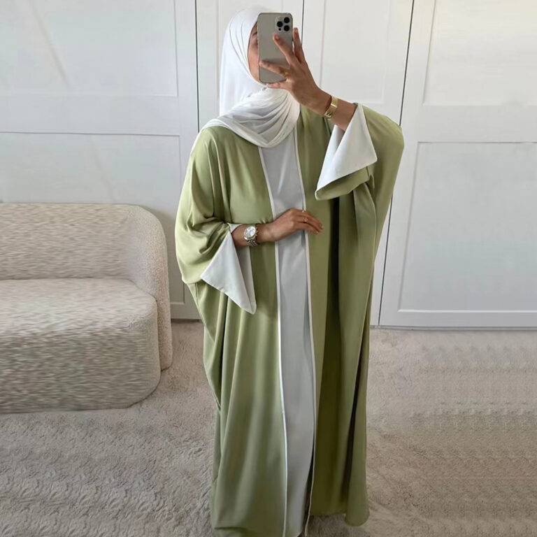 Women's Fashion Color Contrast-side Cardigan Robe - Image 3