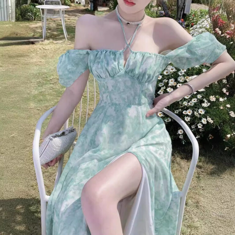 Holiday Floral Slip Dress Women's Fashion Long Dress - Image 2
