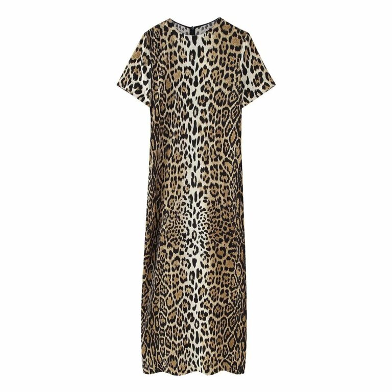 Printed Short Sleeve Mid-length Dress Women - Image 6