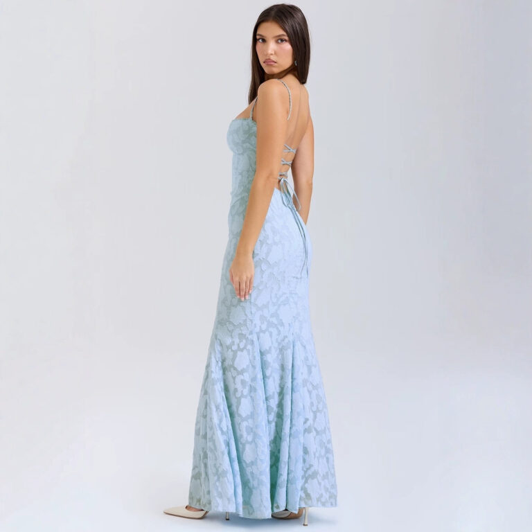 Vacation Style Elegant Waist Girdling Super Long Fishtail Dress - Image 3
