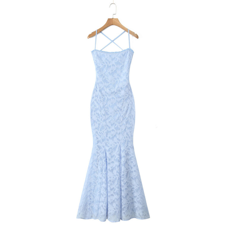 Vacation Style Elegant Waist Girdling Super Long Fishtail Dress - Image 7