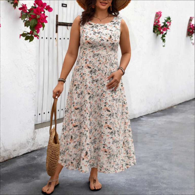 Women's Fashionable Printed Sleeveless Sling Dress - Image 2