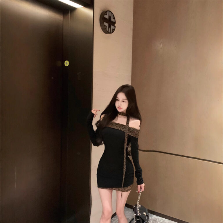 Fashion Personality Leopard Splicing Dress Women - Image 2