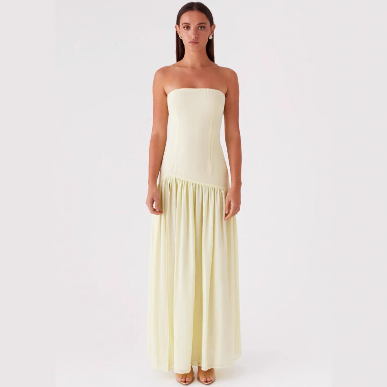 Women's Solid Color Sweet And Spicy Style Sexy Tube Top Dress - Image 3