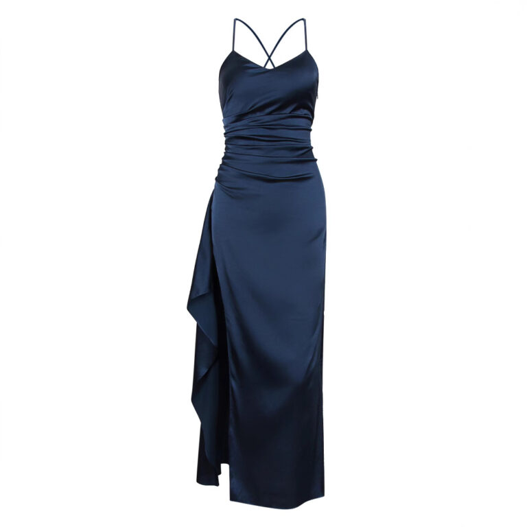 Women's High-grade Suspenders Backless Slit Dress - Image 5