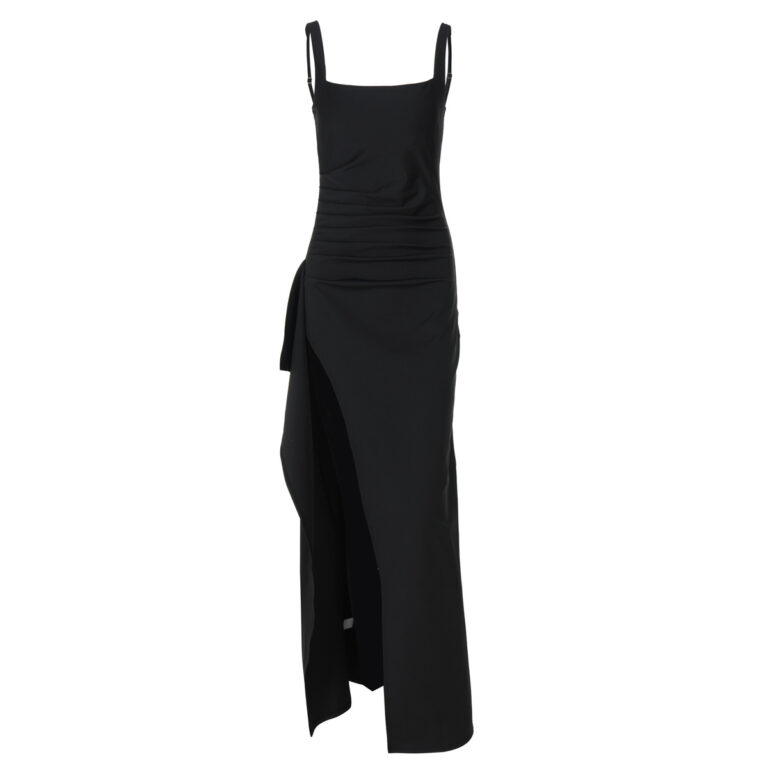 Fashion Personalized Women's Sling High Slit Dress - Image 5