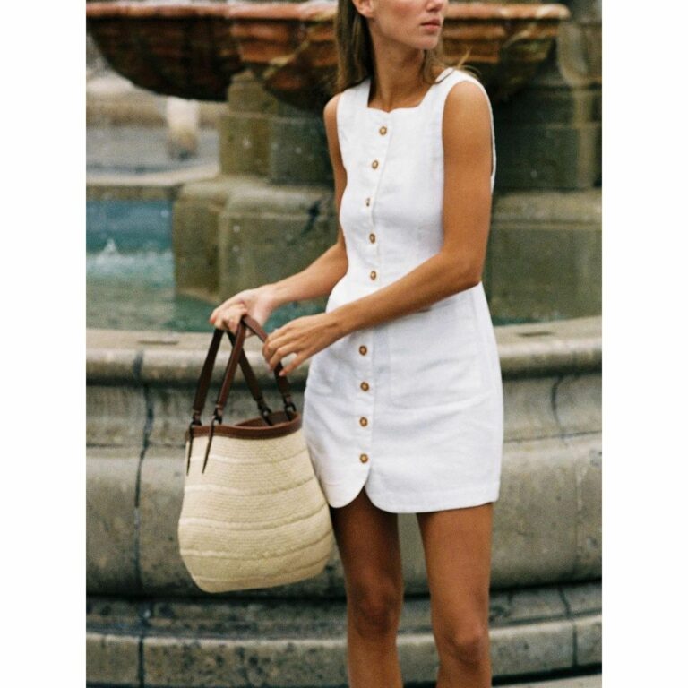 Women's Casual Spring And Summer Cotton And Linen Comfortable Dress - Image 5