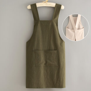 Canvas Breathable Cotton Linen Apron Household Kitchen Antifouling Wear-resistant