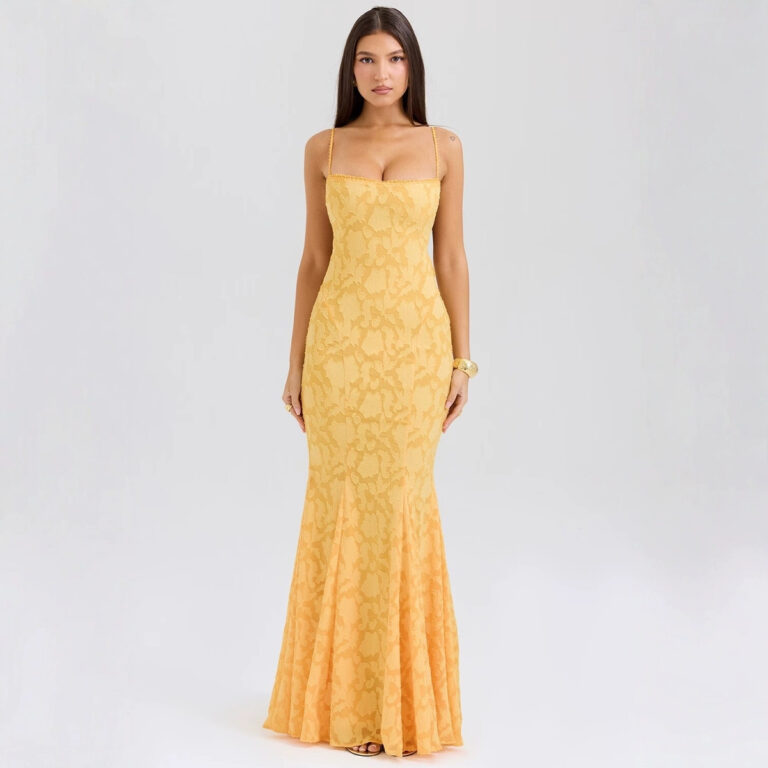 Vacation Style Elegant Waist Girdling Super Long Fishtail Dress