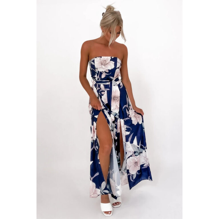 European And American Spring And Summer New Digital Printed Sexy Off-shoulder Tube Top Dress - Image 3