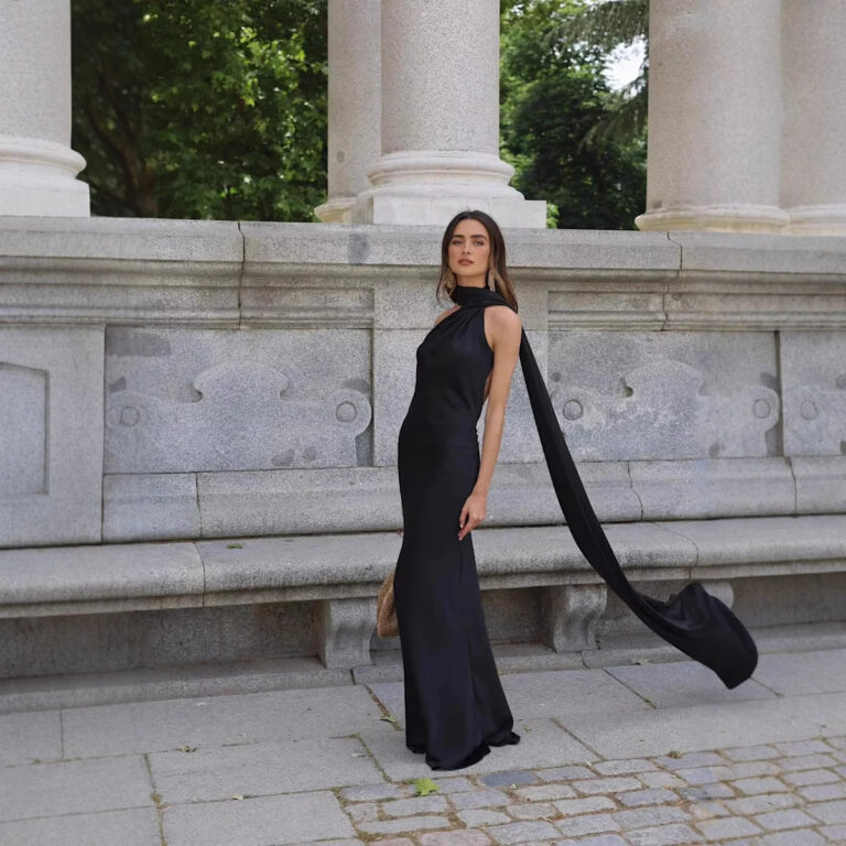 Women's Fashion Simple Single Oblique Dress