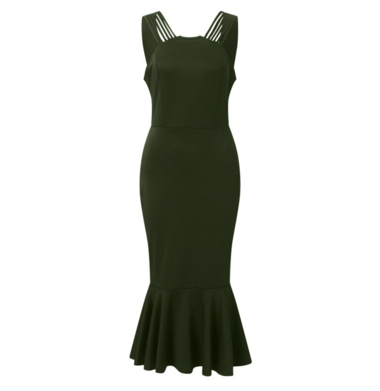 Women's Elegant Half-length Sleeveless Without Back Dress - Image 5