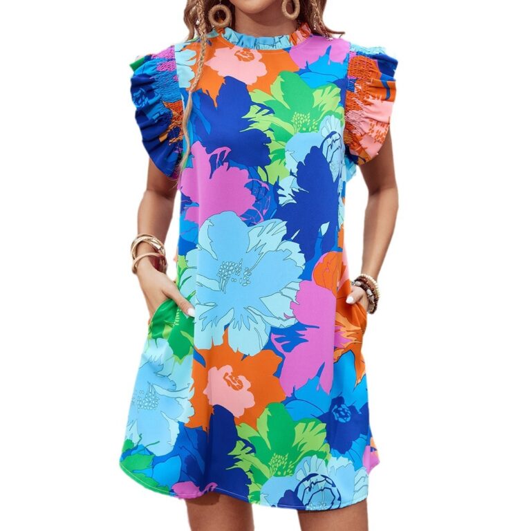 Pullover Ruffle Sleeve Holiday Dress - Image 4