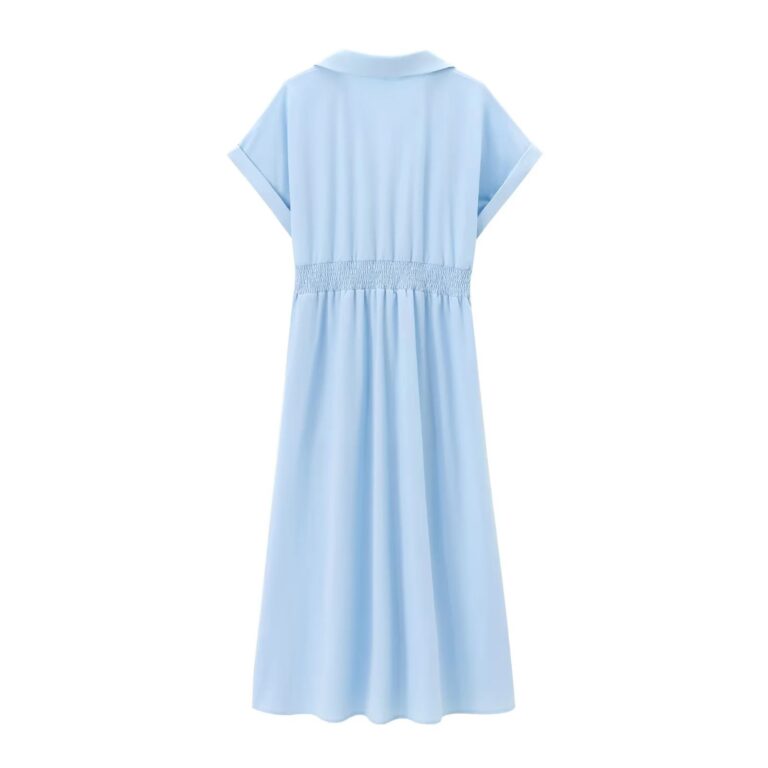 Women's Shirt Style Midi Skirt Dress - Image 2