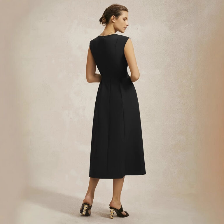 Dress Sleeveless Mid-length Stitching - Image 2