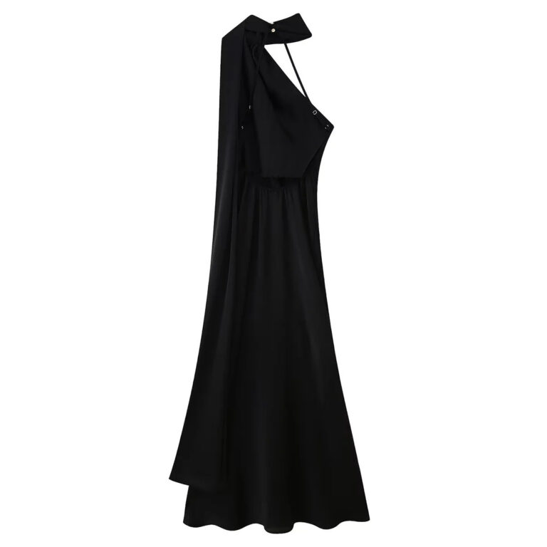 Women's Fashion Simple Single Oblique Dress - Image 4