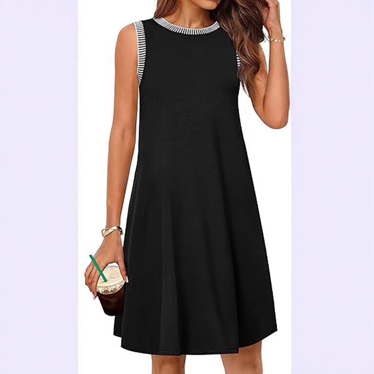 Women's Sleeveless Mini Dress Dress Round Neck - Image 4
