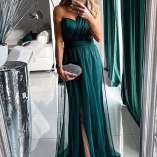 Temperament Commute Foreign Single Solid Color Strap Type Dress