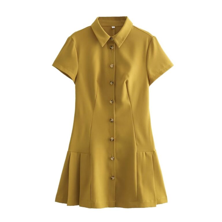 European And American Casual Shirt Style Mini Dress - Image 8