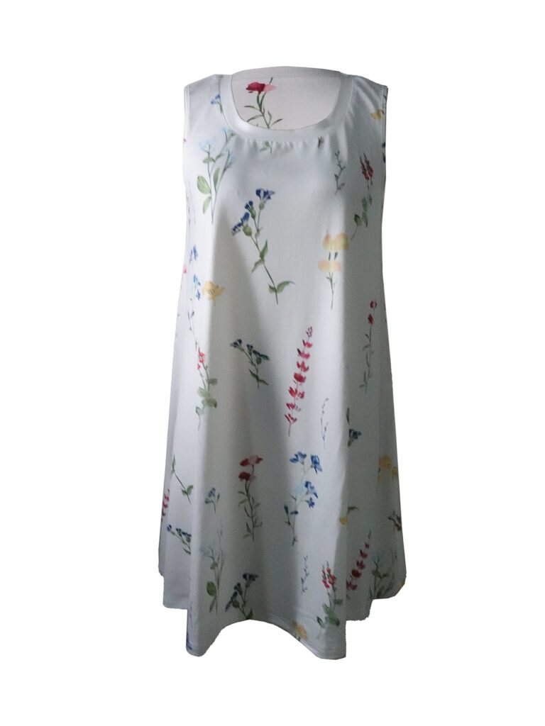Ladies' Square Collar Printed A-list Fashionable Dress - Image 3