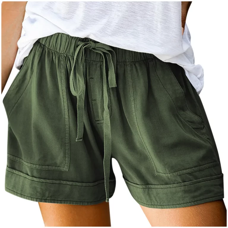 Womens Comfy Drawstring Shorts Solid Plus Size Splice Casual Shorts Elastic Waist Pocketed Loose Shorts шорты женские 2023 New - Image 3
