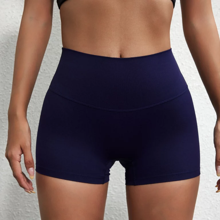 Sexy Solid Color High Waist Athletic Yoga Short Leg Cycling Women Fitness Sport Short Comprehensive Training Jogging Squat Proof