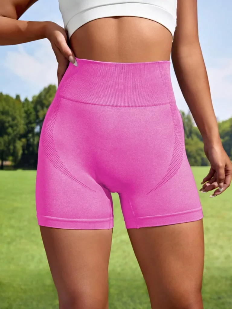 Women's High Waist Summer Sweat-absorbing Hip Lifting Fitness Shorts, Quick Dry Sports Yoga Running Shorts , Women's Activewear - Image 3