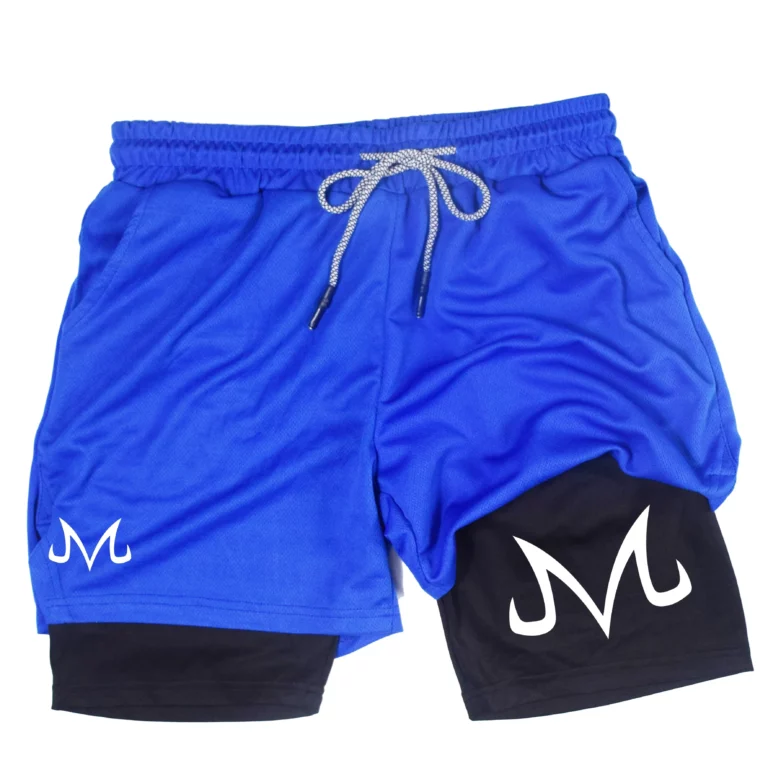 Summer Men Smiling Face Print Gym Fitness Shorts Double-Layer 2-in-1 Quick Dry Towel Loop Pockets Outdoor Training Sports Shorts - Image 4