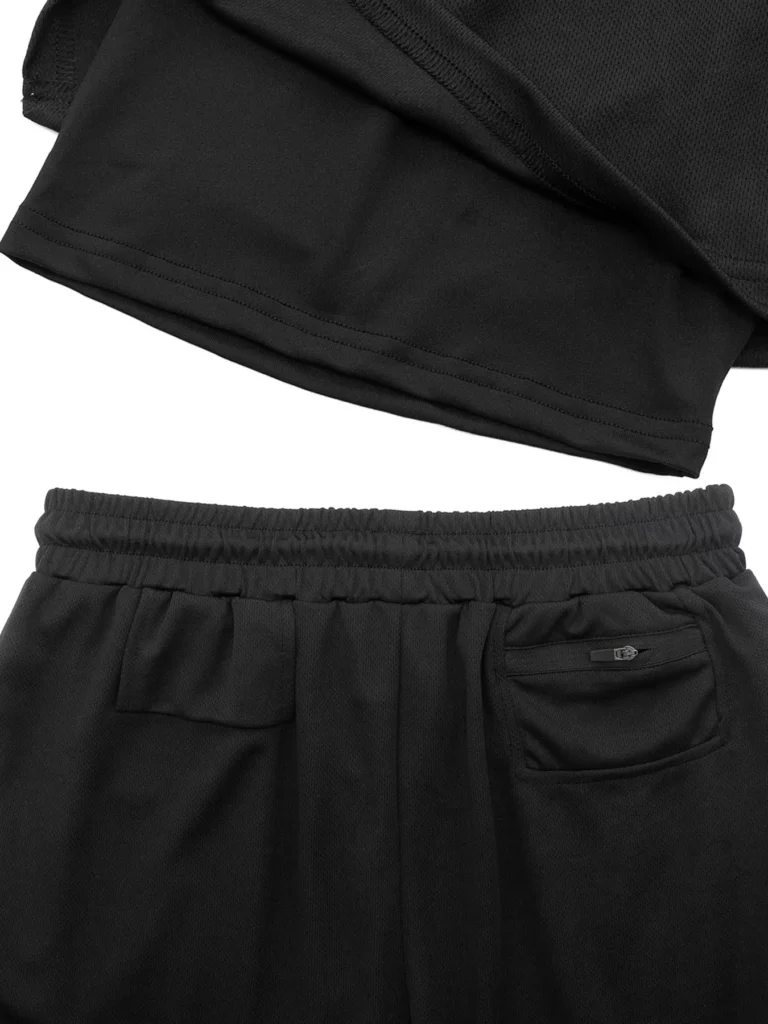 2-in-1 Men's Performance Running Shorts - Moisture-Wicking, Compression Support With Secure Zipper Pocket For Gym & Training - Image 2