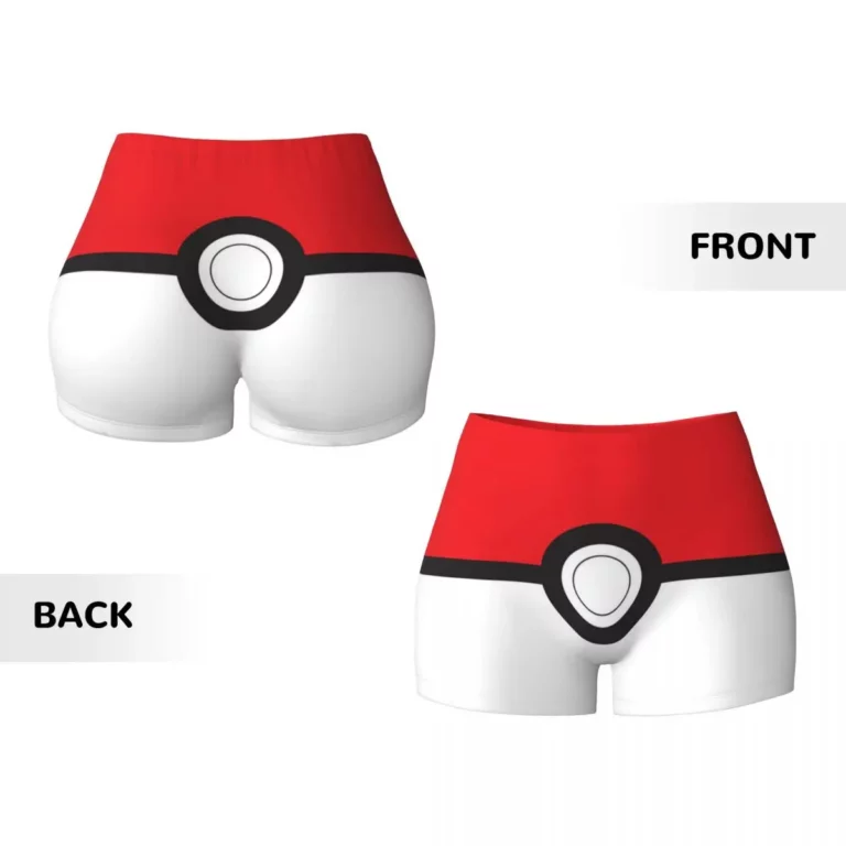 Custom Pikachus Women's Workout Yoga Shorts Athletic Gym Running Volleyball Shorts - Image 5