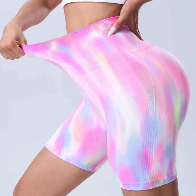 Seamless Aurora High Waist Sport Shorts Comfortable hip lift workout Pants for Women Fitness Running Cycling Yoga Leggings - Image 5