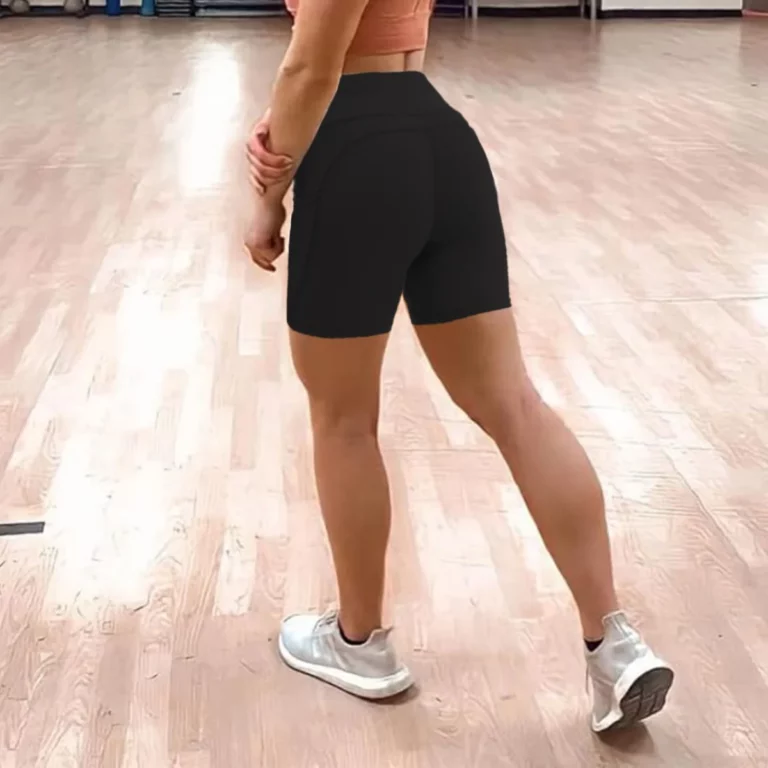 2025 Summer Breathable Women Fitness Sports shorts High Waist Elasticity Running Gym Woman Clothing witn 2 pocket - Image 6