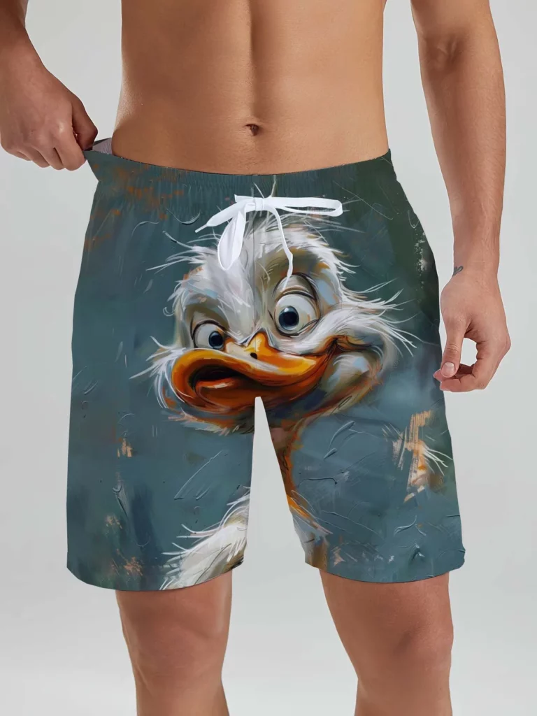 Hawaiian Funny Animal Ducks & sheep pattern men's Beach Shorts 3D Printed men's Shorts Summer Swin Trunks Vacation men's Clothes - Image 4