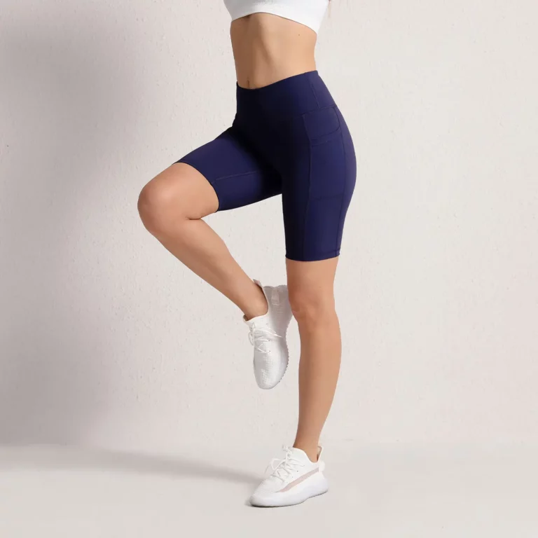 CHRLEISURE Women Yoga Shorts with 3 Pockets Seamless Gym Fitness Tights Elastic Cycling Shorts Female Solid Color Leggings - Image 9