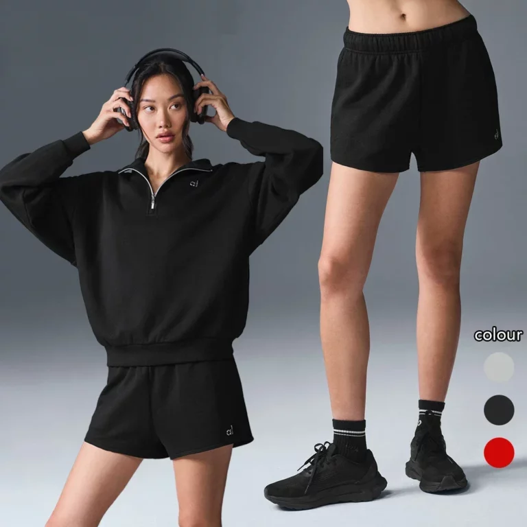 Sports Shorts AL Sexy Girl Drawstring Sweatpants Solid Color Pants With Pockets Loose Leisure Cotton Comfort Training Shorts - Image 2