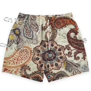 New Flowers Design Shorts Women Men Vintage Trendy Oversize Street Sports Outdoor Shorts Hawaii Beach Short Pants Swim Trunks