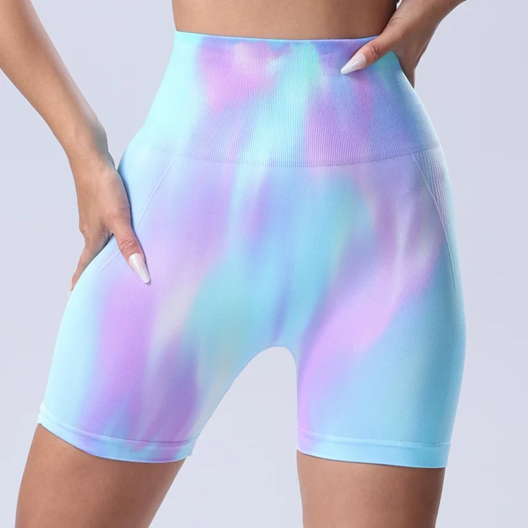 Seamless Aurora High Waist Sport Shorts Comfortable hip lift workout Pants for Women Fitness Running Cycling Yoga Leggings - Image 4