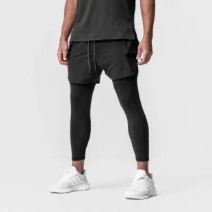 2025 Summer New men short pant 2-in-1 Shorts Casual Shorts Street jogger Fitness training Fast Dry Breathable running Man Shorts