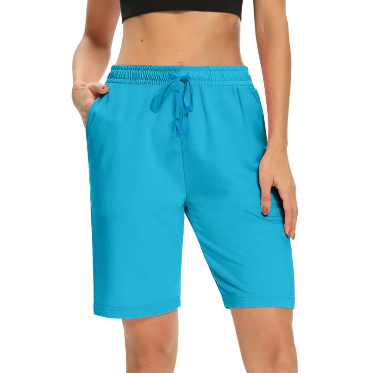 Women's Shorts Shorts With Pockets Yoga Walking Athletic Long Shorts For Women Knee Length Loose Plus Size Shorts