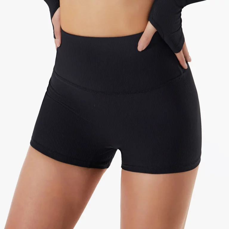 Sports Shorts Women's Shorts Ribbed Seamless Push Up Casual High Waist Booty Shorts Feminino Gym Fitness Workout Slim Shorts - Image 2