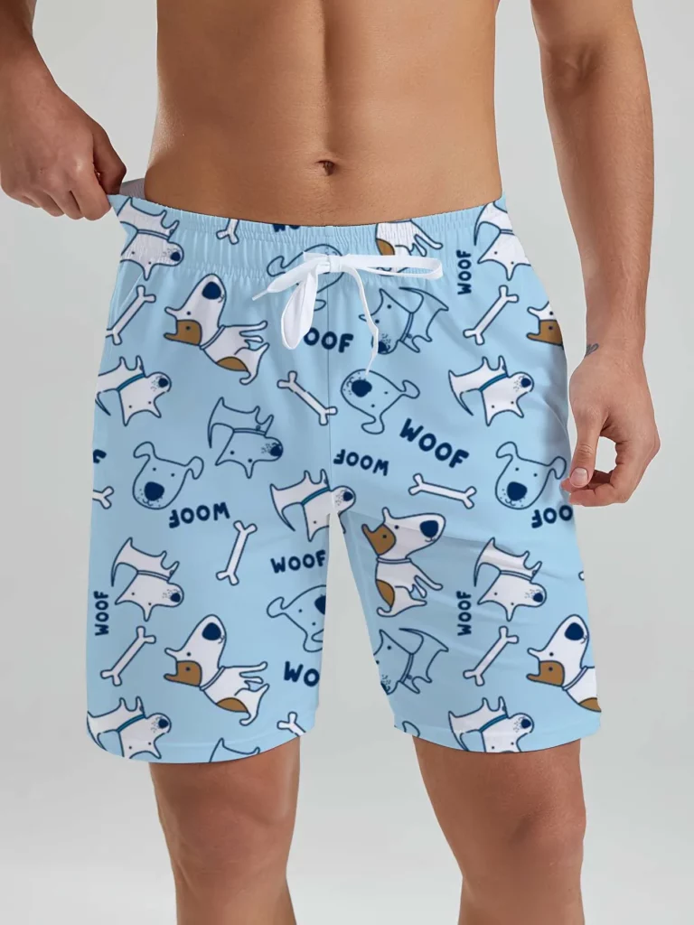 Hawaiian Cute Dinosaur &Dog men's Beach Shorts 3D Printed men's Shorts Summer New Swin Trunks Vacation Beach men's Clothes - Image 2