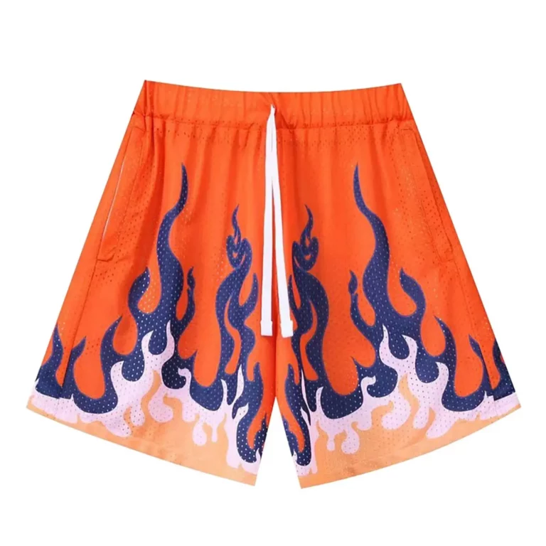 Men's Flame Pattern Basketball Shorts Boys Summer Cool Hawaii 3D Printed Casual Swim Trunks Quick Dry Surfboard Shorts