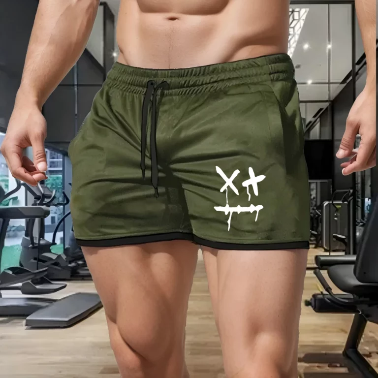 Men's Smiling Face New Fashion Printed Shorts, Quick Drying Breathable And Comfortable Shorts, Beach Sports Shorts For Gym M-3XL - Image 2