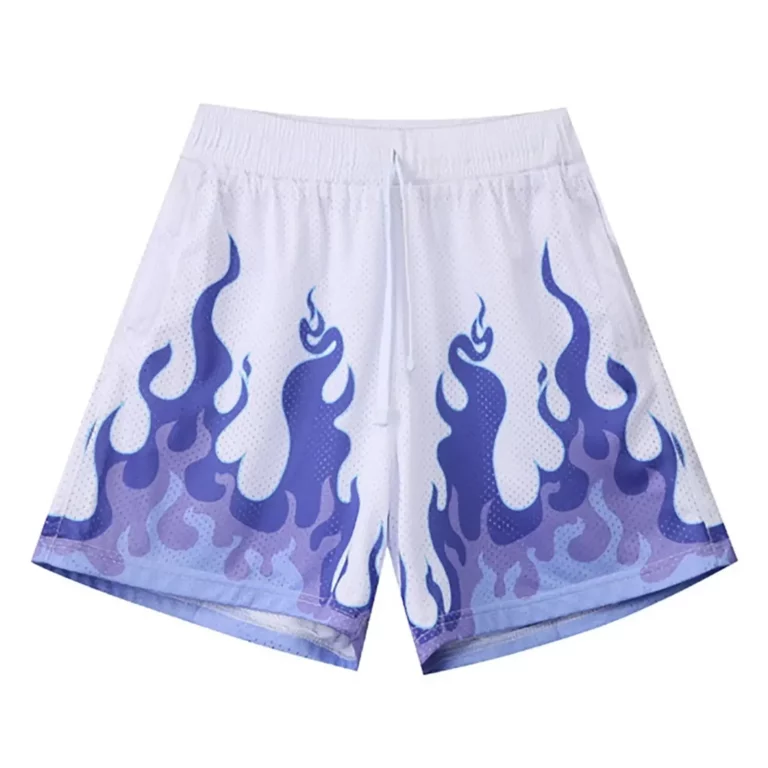 25 Men's Flame Pattern Basketball Shorts Boys Summer Cool Hawaii 3D Printed Casual Swim Trunks Quick Dry Surfboard Shorts