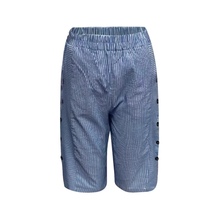 Striped Printed Versatile Shorts Button Thin Streetwear Summer Casual Trousers For Fine Woman Beach Comfy Shorts Ropa Para Mujer - Image 3